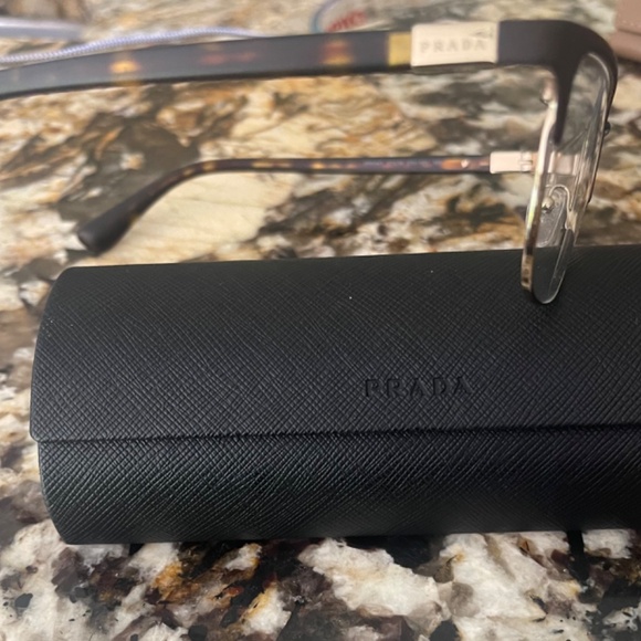 PRADA Eyeglass frames VPR 54T 01U-101 55-19 brand new with case - Picture 4 of 5